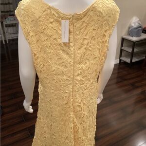 Elegant Yellow Lace Dress